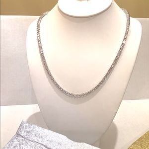 Stainless steel 1 row tennis chain 18 inch 3mm
